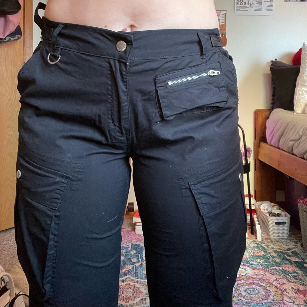 BDG Cargo Flare Black Pants